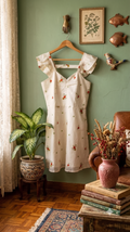 The Meadow Embroidered Flutter Dress